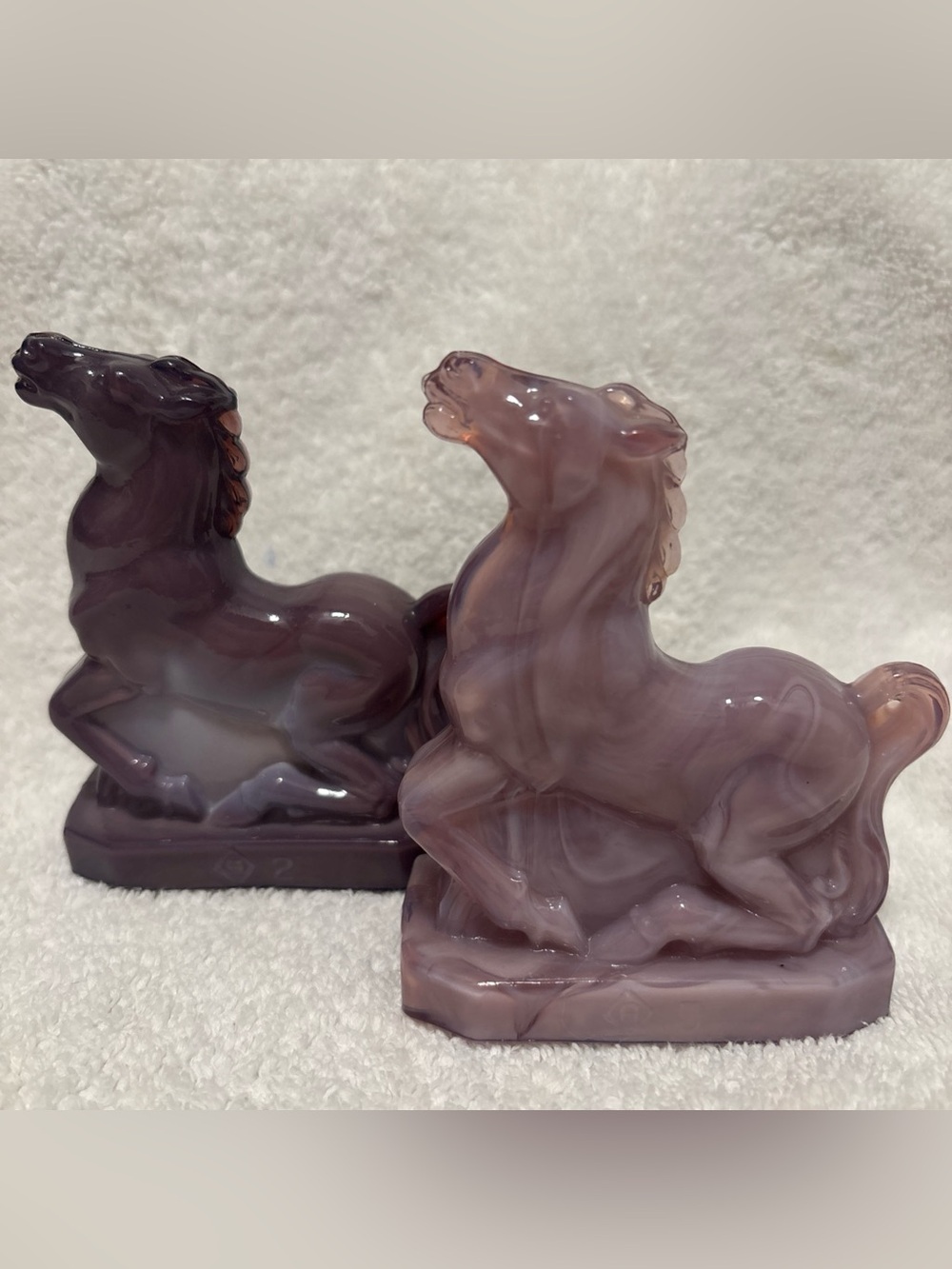 1980 Purple Marble Boyd Glass Joey the horse